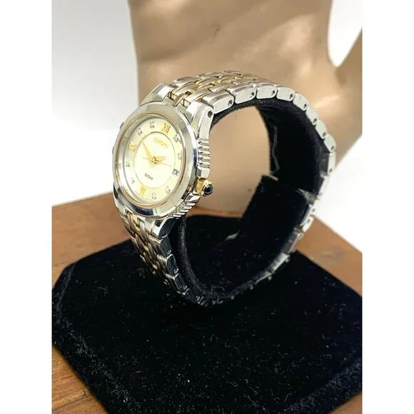 Seiko Women\'s Watch SXDA26 Quartz Diamond Mother of Pearl Dial 2-Tone Steel 26mm Amazon.com: SEIKO SUT068 Watch for Women - Diamond  main image 3